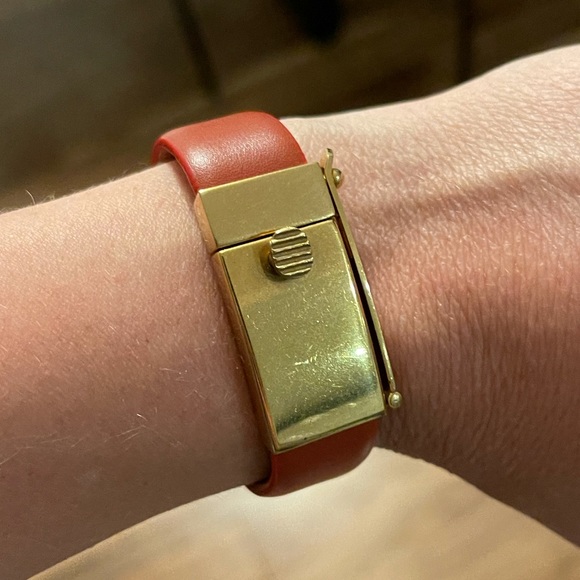 Celine Red Leather Wrap Bracelet - Picture 3 of 7